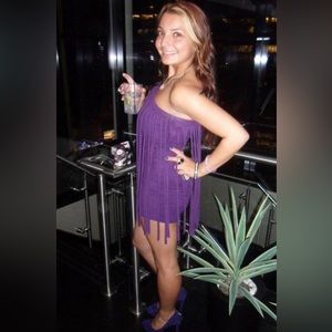 Purple Fringe Dress